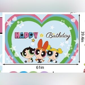 Powerpuff girl birthday party banner